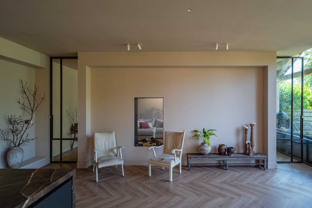 Houten villa met glas Loosdrecht